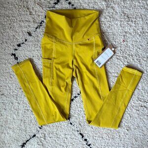 Niyama Sol NWT XS Wander leggings in vivid chartreuse workout yoga pockets